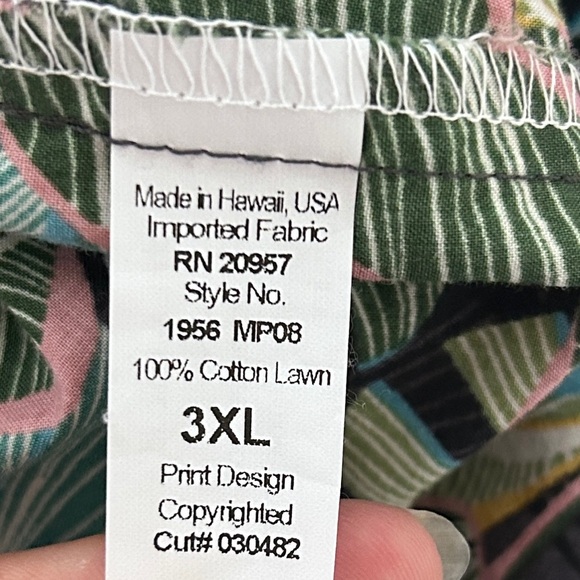 Tori Richard Men's Hawaiian Shirt Men's 3XL Cotton Lawn Tropical Resort Beach - Picture 7 of 9